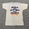 Винтажная футболка Detroit Tigers Чемпионы Мира 1984 года Маленькая 18x26 Серая