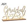 Thanksgiving Dinner Party Decor Grateful Blessed Wood Cutout Signs, Table Plate Decor, Handmade Wooden Gift Rustic Fall Home Centerpiece Ornament for