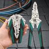 1PC Multifunctional Pointed Nose Pliers Wire Stripping Shear Crimping Pliers Household Electrician Peeling Pliers Tool Folding Wire Stripping Pliers