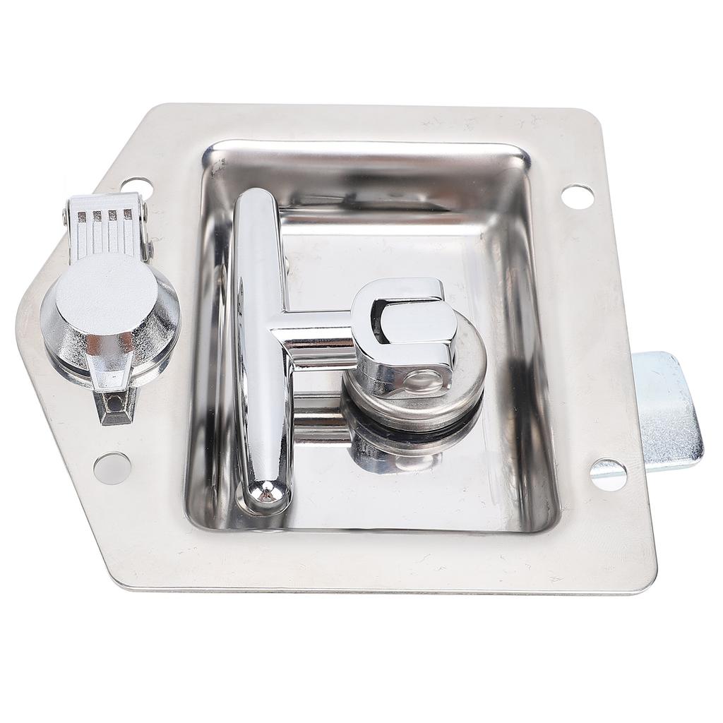 Защелка для ящика для инструментов с Т-образной ручкой 4,9x4,9 дюйма, высокополированная нержавеющая сталь, ручка-замок для ящика для инструментов для автофургона с ключами G