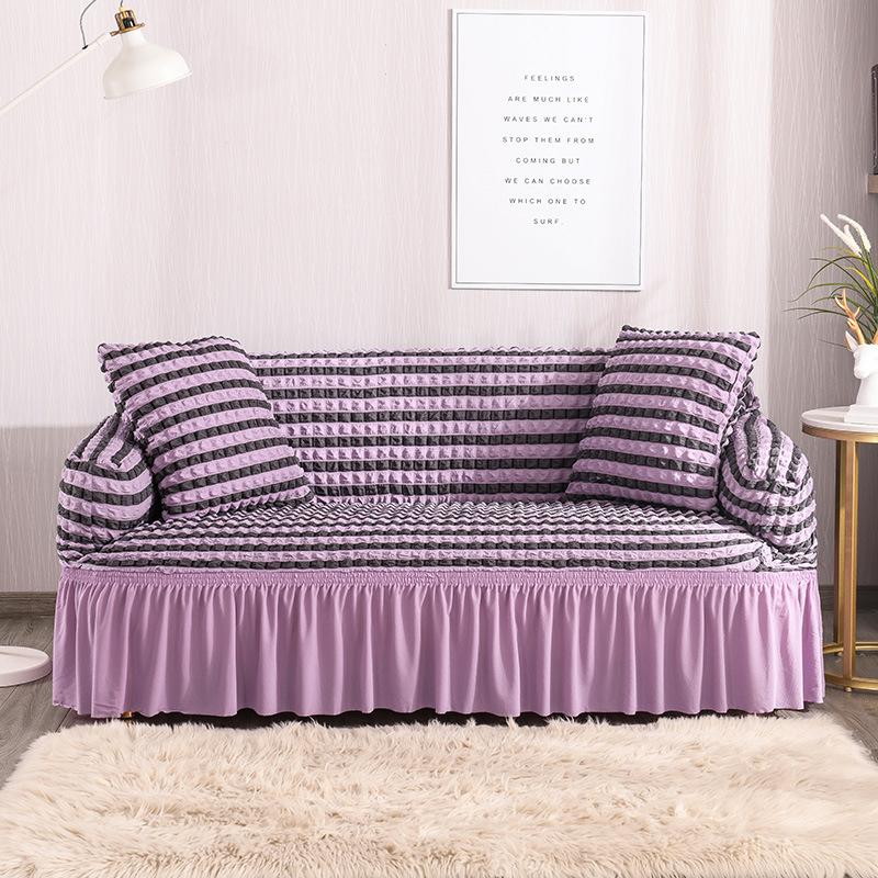 Monochrome Modern High Quality Euro Jacquard Stretchable Elastic Sofa Covers for Corner Sofa 1/2/3/4 Sectional Sofa Cover for Living Room