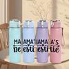 1PC Mama's Bestie Simple Letter Quote Print 750ml Color Plastic Sports Water Bottle Leakproof Flip Straw Lid Suitable for Sports Office Home Use