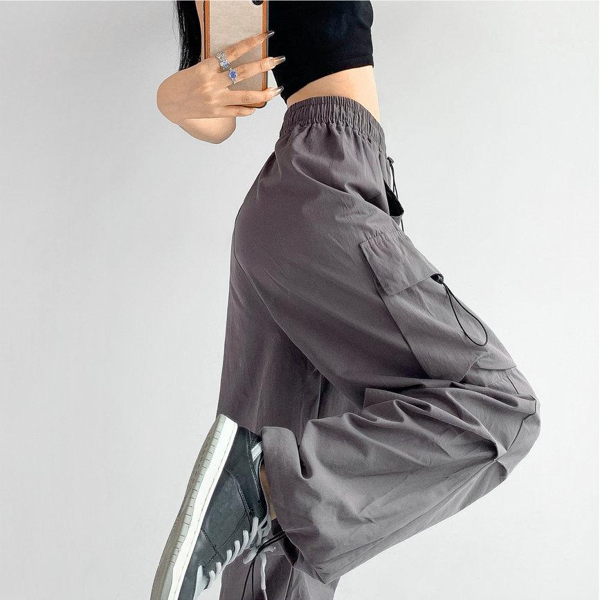 Весенние повседневные брюки-карго, женские уличные модные брюки для бега с эластичной резинкой на талии, женские брюки большого размера до щиколотки