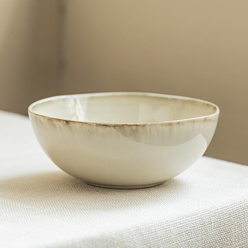 Салатник Керамическая миска Домашняя миска Миска для лапши Миска для овощей Миска для фруктов Минималистичный стиль Круглая посуда Миска для завтрака