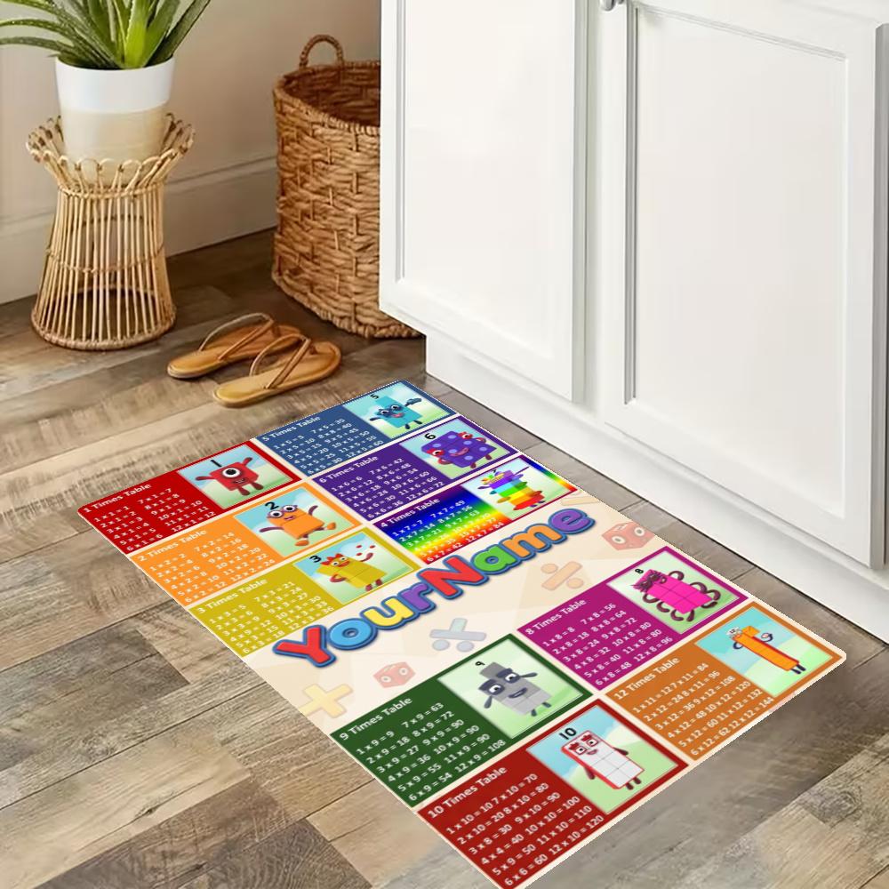 Numberblocks Customize Your Name Kitchen Rug Runner Rug Laundry Mat Hallway Entryway The Best Gift Choice