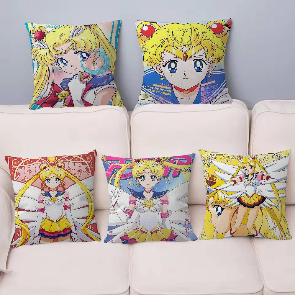 Милая подушка S-Sailor M-Moon Подарок Декор для домашнего офиса Спальня Диван Автомобильная подушка Чехол 45X45