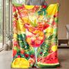 Fruit Salad Party Theme blanket Lightweight Warm Flannel Blanket Decorative Throw Blanket for Home Decoration