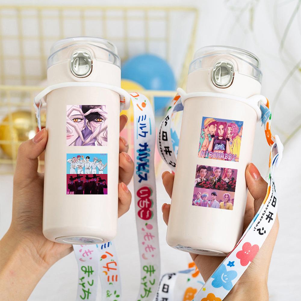 500Pcs/Roll Anime Kpop Demon Hunters Stickers Demon Hunters Tiger DIY Scrapbooking Phone Luggage Skateboard Waterproof