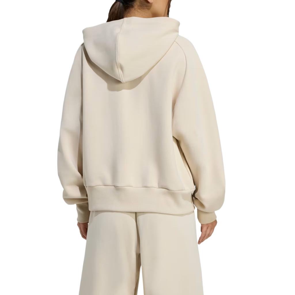 (WMNS) adidas Soft Lux Full Zip Hoodie 'Crystal Linen' Women's KT0443