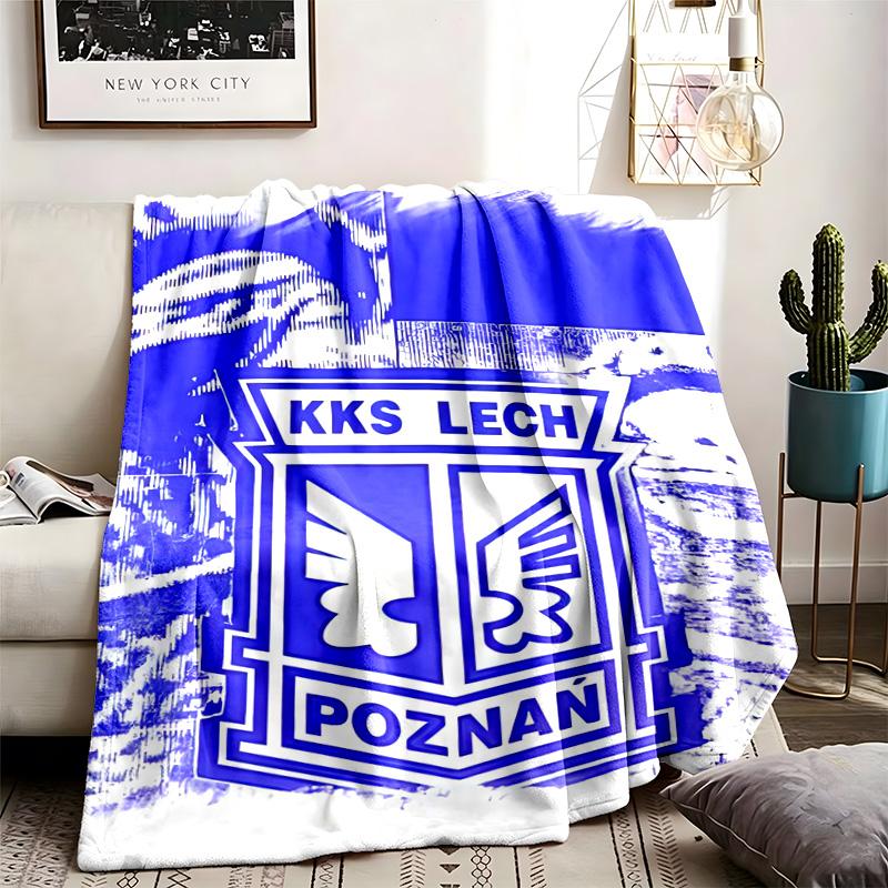 KKS Lech Poznan Theme Blanket Suitable For Beds Sofas And Camping Perfect For Both Men And Women Comfortable Bedding All Year Round
