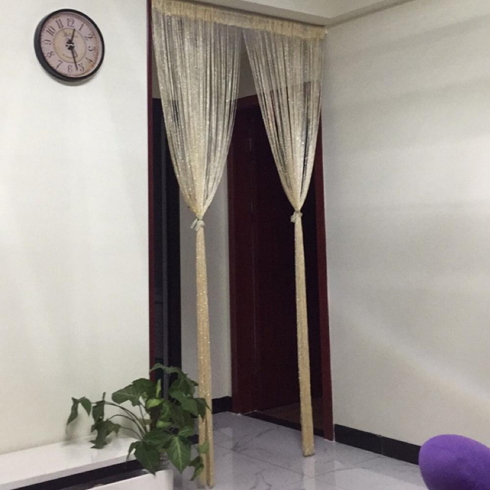 Дверная струнная занавеска с блестящими кисточками, занавески для окон и дверей, разделители, драпировка, струны, полоска для украшения гостиной, вечеринки, горячая распродажа