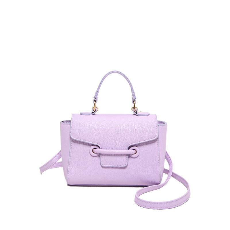 Solid Color Pu Crossbody Bag Women With Lock Closure Mobile Pocket Use Casual