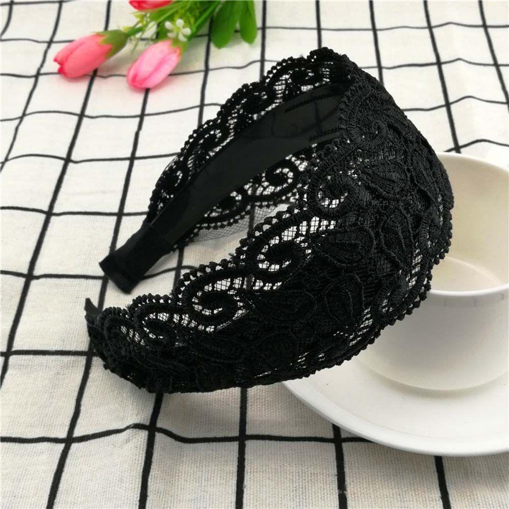 Sweet Wide Side Wash Face For Girls Flower Korean Head Wrap Lace Hairbands Women Hair Hoop Headband