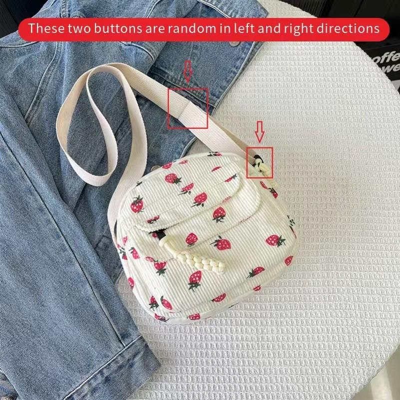 Youth Fashion Small Shoulder Bag With Hidden Zipper And Multicolor Cotton Material