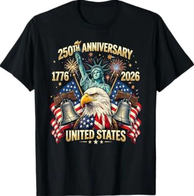 250-летие Америки 1776-2026 Футболка с флагом США