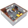 Городской Дом Строительные Блоки Игрушки MOC Мебель Модель Кирпичики Спальня Гостиная Ванная Комната Бильярдный Стол Кабинет Для Детей Подарки