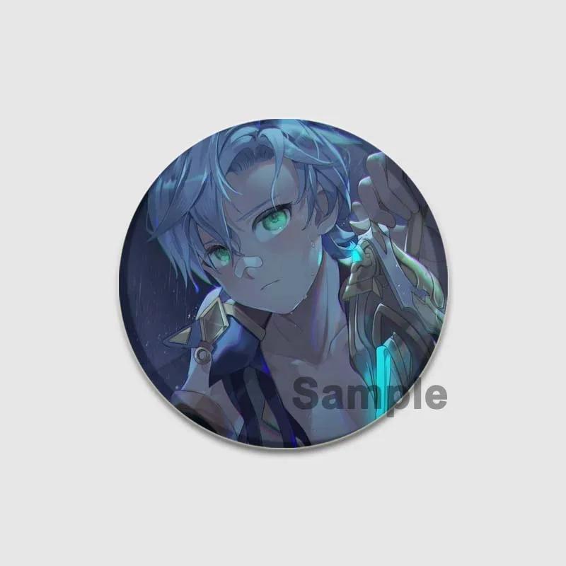 Значки Bennett 32/44/58 мм, аниме-броши ручной работы Genshin Impact, значок на лацкан игрового персонажа, креативный значок в виде мультяшной фигурки, подарочный аксессуар