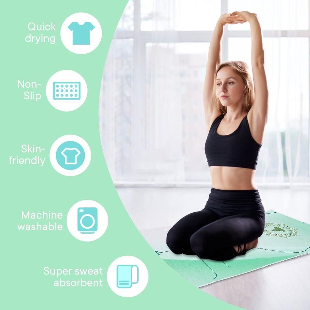 Non Slip Mat Towel Quick Dry Exercise Towel Skin Friendly Workout Towel Fitness