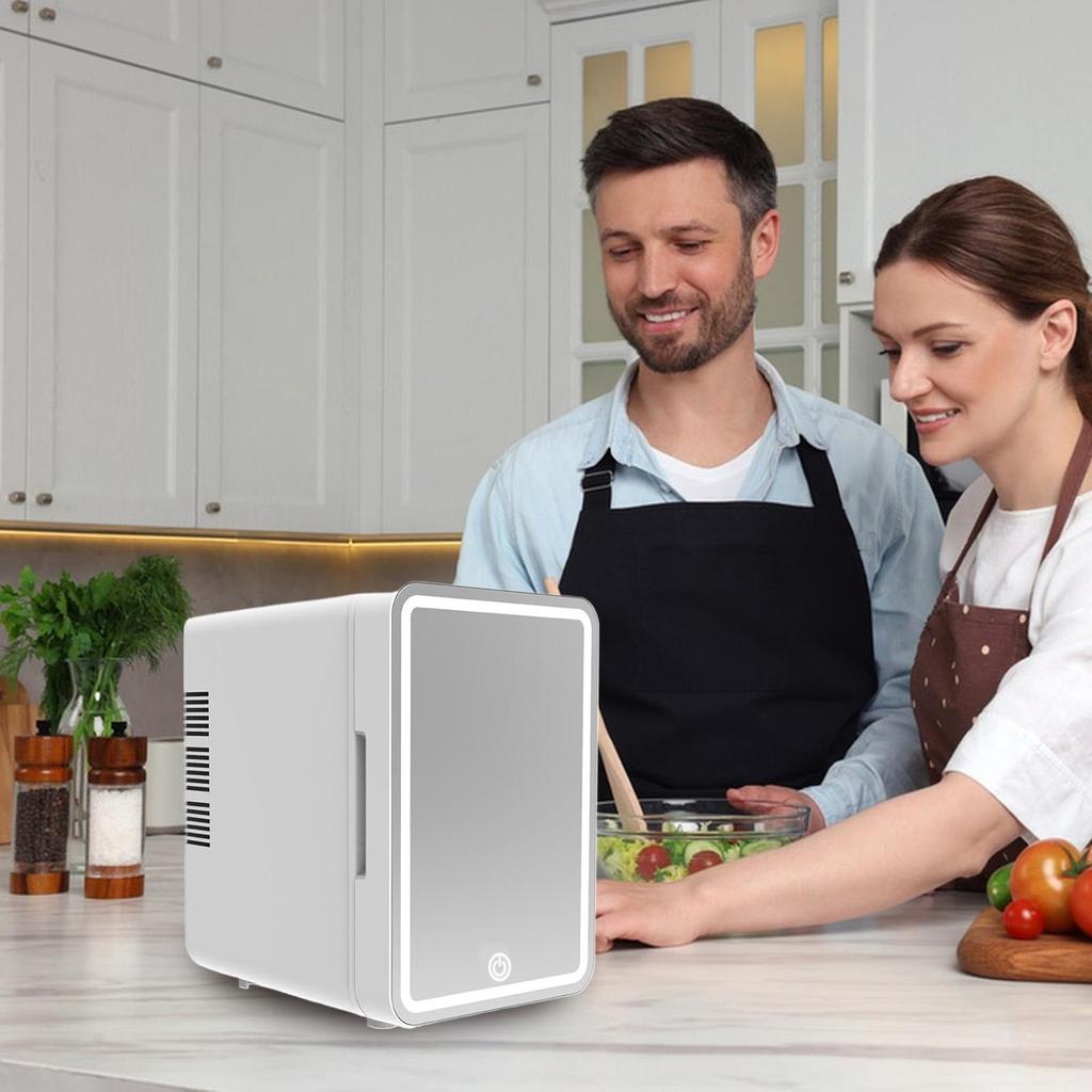 Мини-холодильник для автомобиля 6 л 12 В постоянного тока 100~240 В переменного тока Электрический Портативный Косметический Охладитель Нагреватель Морозильник US/UK/EU Автомобильный Мини-холодильник Бокс для льда