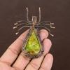 Подвеска-паук из медной проволоки ручной работы из натурального зеленого опала, 2,56 дюйма u1y63