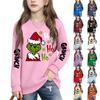Boys Girls Child Fashion Daily Versatile Casual Crewneck Sweatshirts Daily Long Sleeve Patchwork Top Sweatshirts