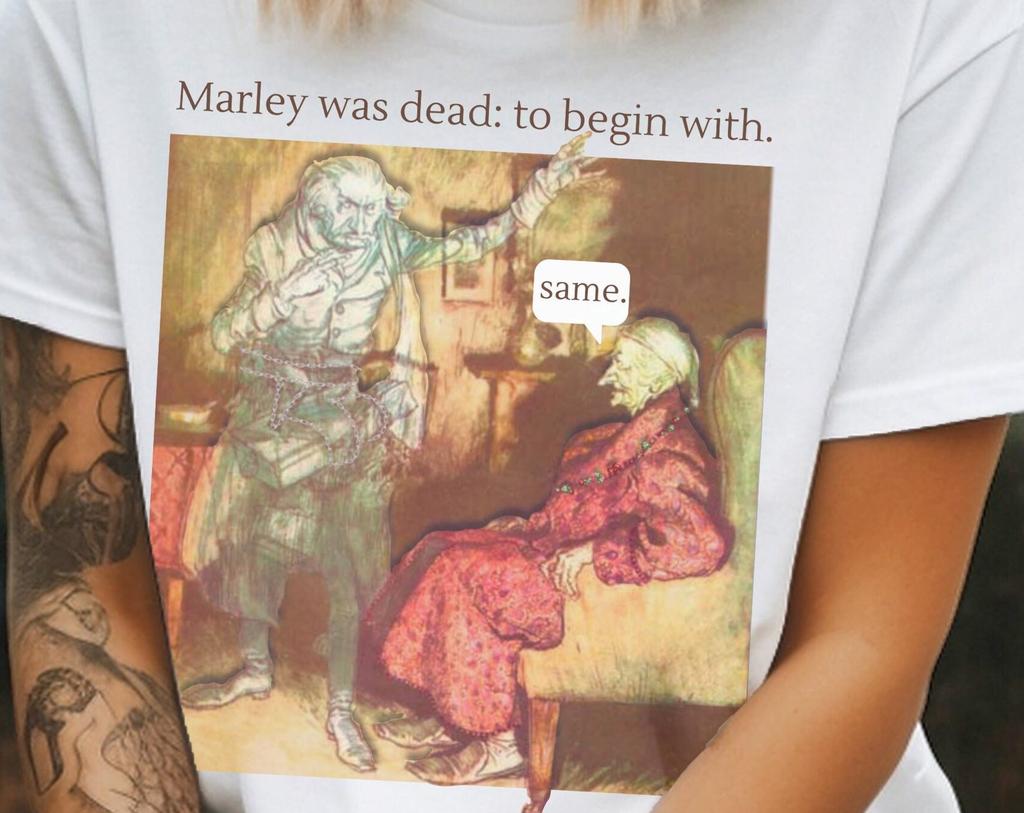 Scrooge and Marley Christmas T-Shirt: Funny Book Lover Gift