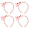 Livingda Carrot Rabbit Headband, Pink, 4 Pieces