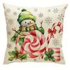 Рождественские и новогодние украшения наволочка Рождественская палочка Снеговик наволочка диванная подушка комплект комната украшение для дома подарок