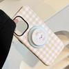Магнитный чехол-подставка в клетку для iPhone 16/17, Совместим с пленкой 11 и 15 Pro Max, с изображением милых маленьких животных