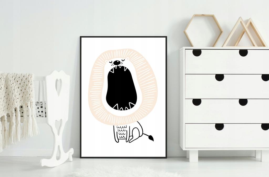 Picture poster In a frame A4 cm Lion PD237