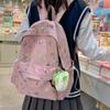 IELGY Японский рюкзак с буквенным принтом, женский универсальный маленький свежий рюкзак высокого качества на молнии, милый школьный рюкзак (с подвеской)