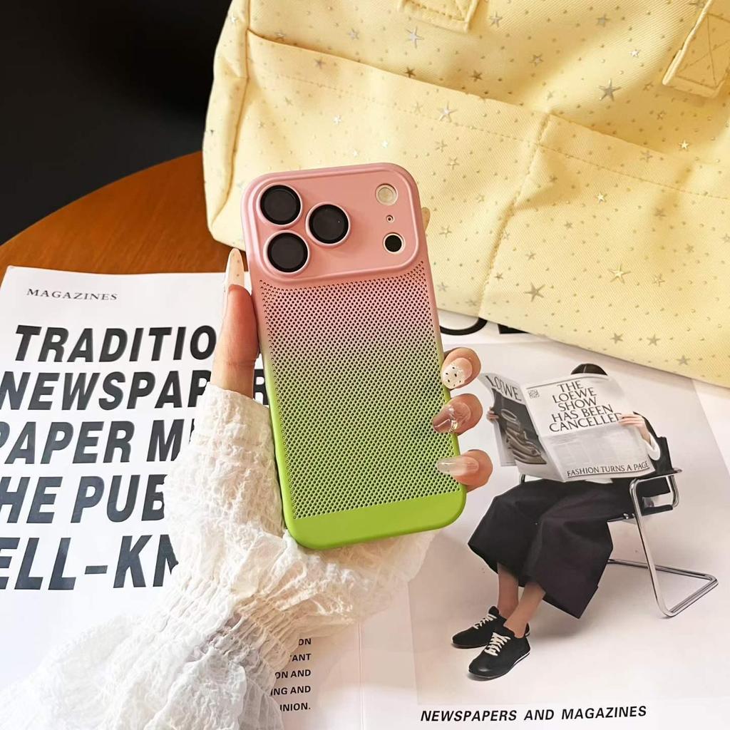 Защитный чехол для iPhone 16 с градиентной сеткой и теплоотводом – Ультратонкий, ударопрочный, матовое покрытие