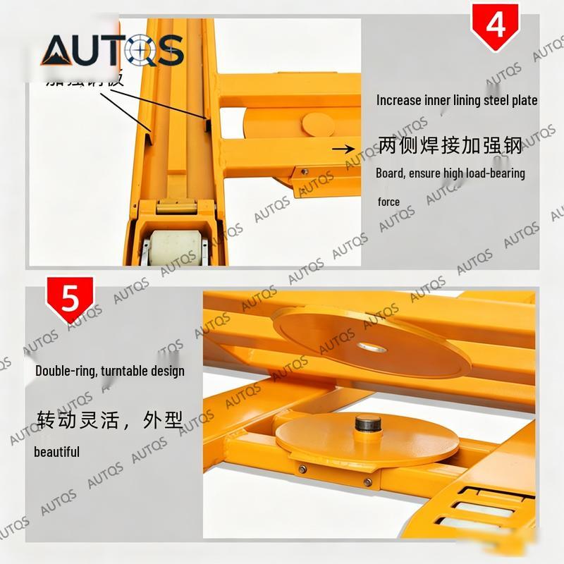 AUTQS 4-Ton Forklift Vehicle Positioning Dollies