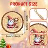 Round Wooden Ornaments Natural Gnome Christmas Ornaments Christmas Tree Ornaments Round Holiday Hanging Decor For Valentines Day