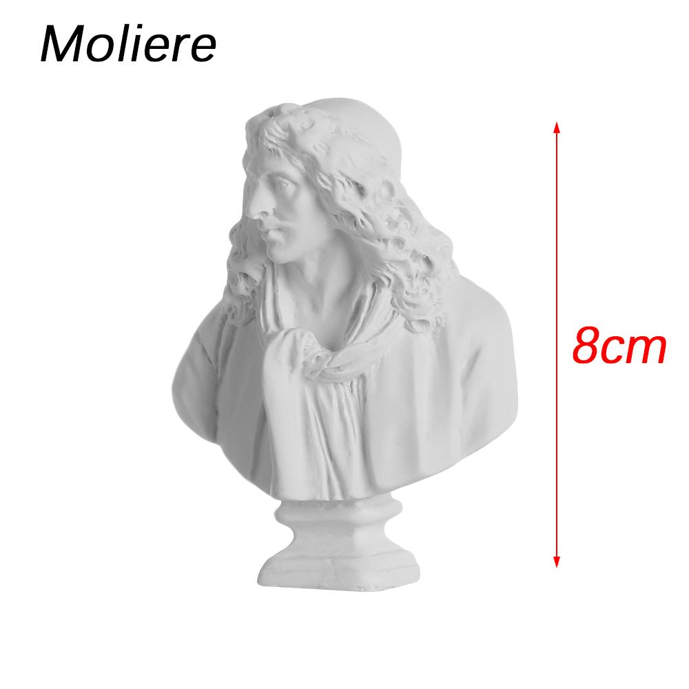 1PC Nordic Style Sculpture Greek Mythology Plaster Statue David Head Portraits Bust Mini Gypsum Statue Drawing Practice Crafts