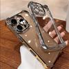 Роскошный мягкий силиконовый чехол с подушкой безопасности для iPhone 16 Pro Max 11 12 13 14 15 Pro Xs Max X Xr 16 Plus, защитное стекло для объектива