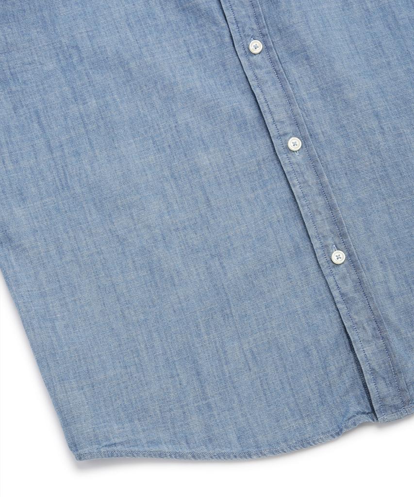 BROOKS BROTHERS Спортивная рубашка из хлопкового шамбре (Светлый Индиго) (Bbthmm2533Nfs)