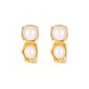 French Retro Irregular Pearl Stud Earrings Niche Unique Design High Sense Earrings Fashion Versatile Flow Earrings