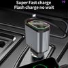 Автомобильное зарядное устройство 4 в 1 с двумя портами USB C и USB A, со световым проектором «Звездное небо» и кабелем, регулируемый на 180 градусов