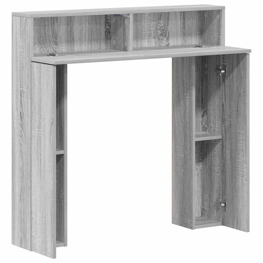 Fireplace Surround Sonoma Grey 102 x 18 x 100.5 cm Particleboard