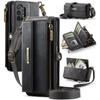 For Samsung Galaxy A13 5G/Galaxy A13 4G Case CASEME C39 RFID Blocking Zipper Wallet Stand Leather Cover with Strap