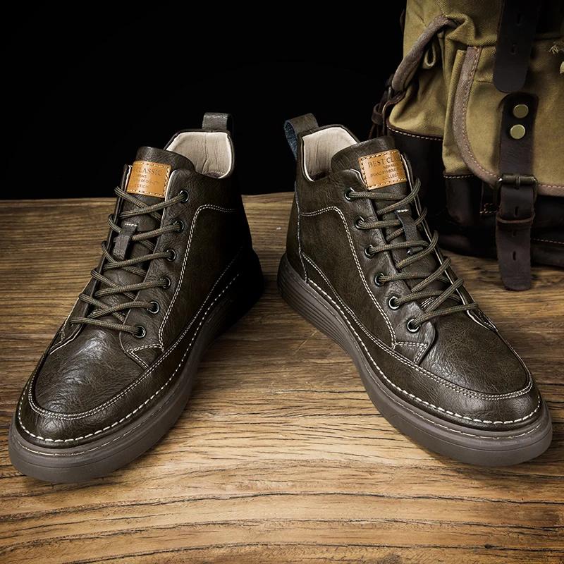Мужская повседневная обувь из натуральной кожи, высококачественные уличные ботильоны для мужчин, кроссовки, теннисные спортивные туфли, обувь для ходьбы люксового бренда