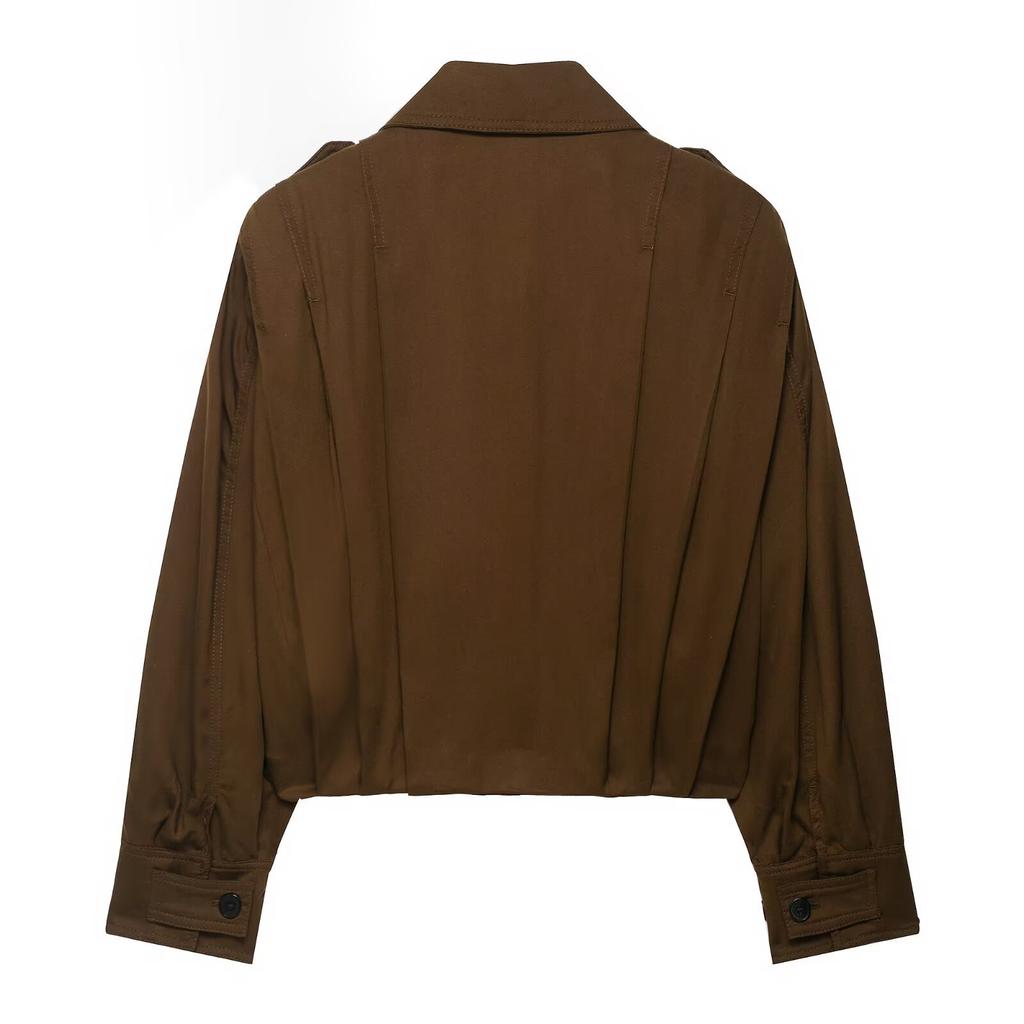 Женская модная куртка с короткими рукавами на пуговицах