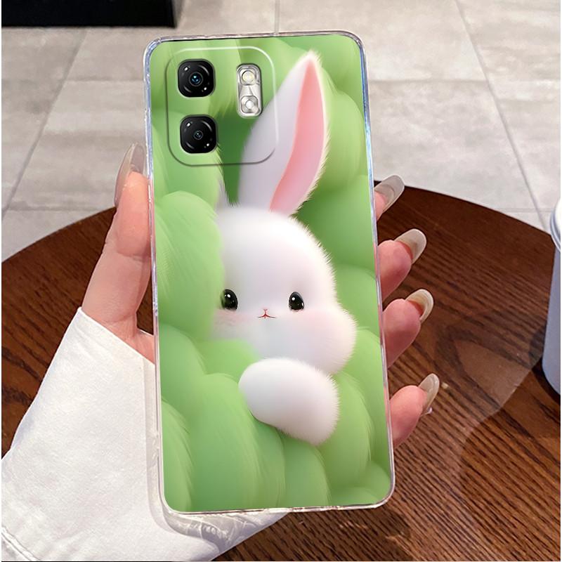 Для Infinix Smart 9 X6532 Задняя крышка Чехол для Infinix Smart 9 HD X6532C Прозрачный Роскошный Милый Кролик Любовь Забавный Крутой Мягкий ТПУ Чехол для Телефона