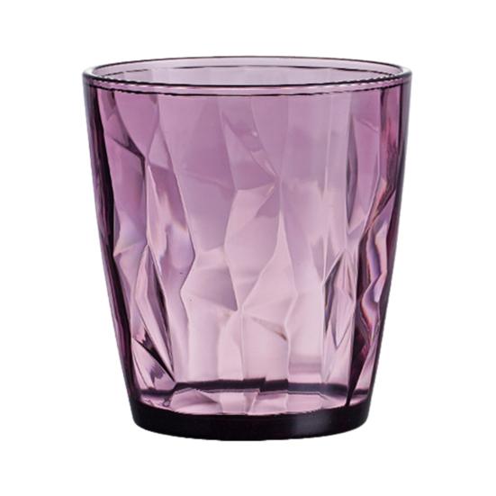 Colorful Translucent Water Cups 310ml Diamond Pattern Tumblers Unbreakable Heat Resistant BPA-Free Stackable Glasses for