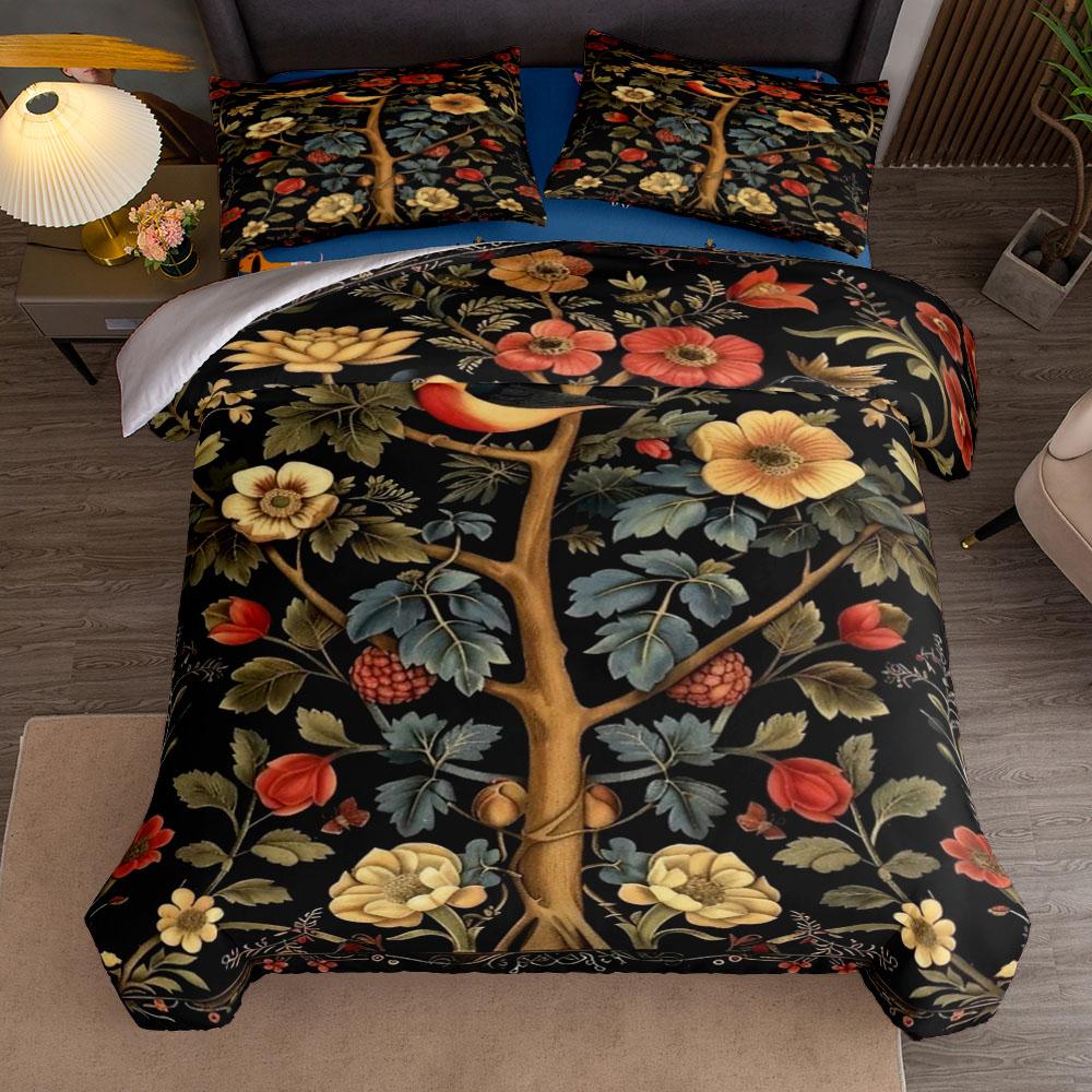 Уильям Моррис Ар-нуво The Strawberry Thieves Комплект пододеяльника Кинг Квин Дабл Фулл Твин Односпальный Размер Комплект постельного белья