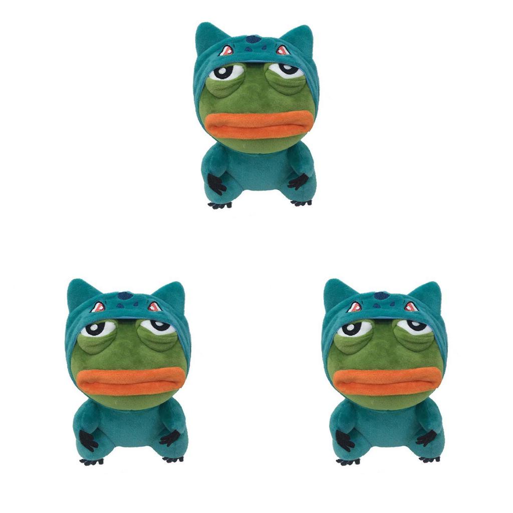 Pepe The Frog Pokemon Bulbasaur Sad Frog Anime Stuffed Toy 23cm Soft Plush Pp Cotton Pillow