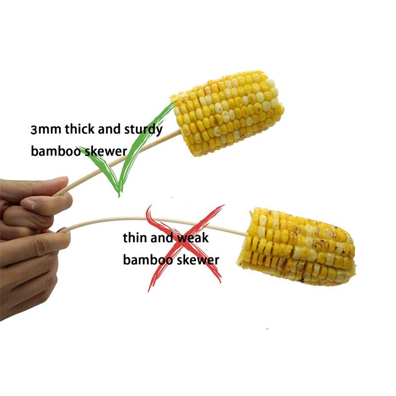 90 шт. 25 см Натуральные бамбуковые шампуры для барбекю Бамбуковые палочки Шампуры для барбекю Кабоб Для гриля Закуска Барбекю JT47