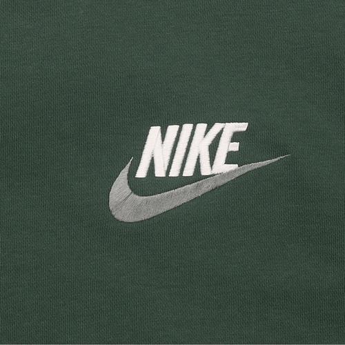 Nike Свитшот унисекс с принтом, с круглым вырезом, с длинным рукавом, зеленый