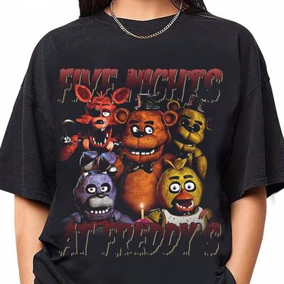Футболка Five Nights At Freddy's 90-х, Подарок для фаната, С коротким рукавом, Унисекс Унисекс Футболка